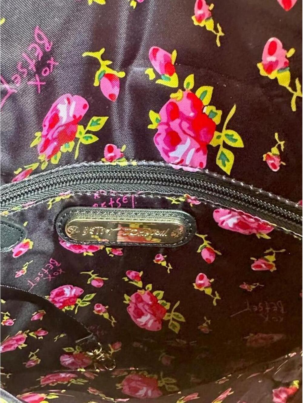 Betsey Johnson Pug Clutch Bag Purse Black Kitsch Terrier Small Tablet Pouch 11x9 - Picture 4 of 5